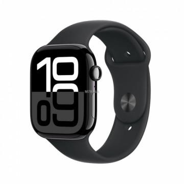 Apple Watch Series 10 GPS 46 mm Jet Black Aluminium Case with Black Sport Band - M|L