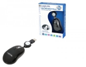 LOGILINK - Mini mouse USB with retractable cable