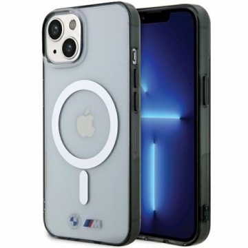 Etui BMW BMHMP15SHCRS iPhone 15 6.1" przezroczysty|transparent hardcase Silver Ring MagSafe