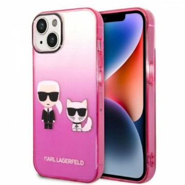 Karl Lagerfeld KLHCP14STGKCP iPhone 14  | 15 | 13 6,1" hardcase różowy|pink Gradient Ikonik Karl & Choupette