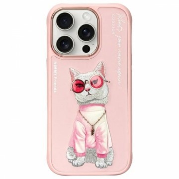 Nimmy etui iPhone 16 Pro Max 6.9"         różowy|pink Glasses Cool Cat