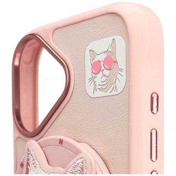 Etui Nimmy Glasses Cool Cat MagSafe do    iPhone 16 różowy