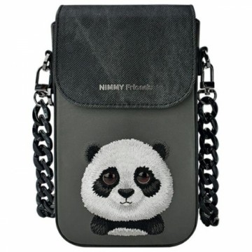 Nimmy torebka na telefon czarny|black     Big Eyed Pet 2.0 Panda