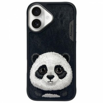 Nimmy etui iPhone 16 6.1" czarny|black    Big Eyed Pet 2.0 Panda