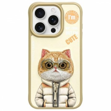 Nimmy etui iPhone 15 Pro Max 6.7" khaki   Cool&Cute 2.0 Cat