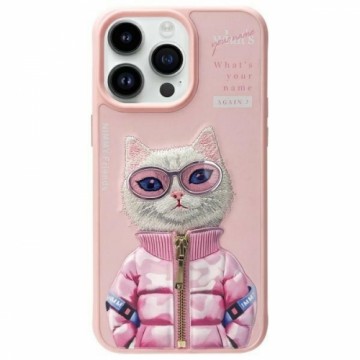 Nimmy etui iPhone 15 Pro Max 6.7"         różowy|pink Cool&Cute 2.0 Cat