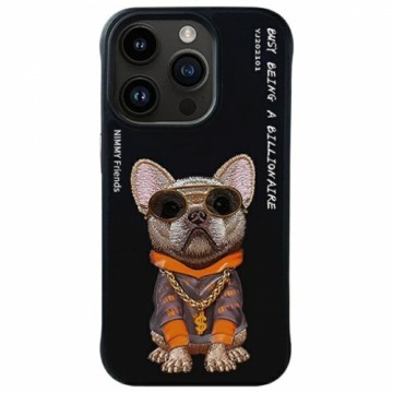 Nimmy etui iPhone 15 Pro Max 6.7"         czarny|black Glasses Cool Dog