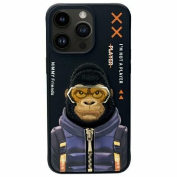 Nimmy etui iPhone 15 Pro Max 6.7"         czarny|black Cool&Cute 2.0 Monkey