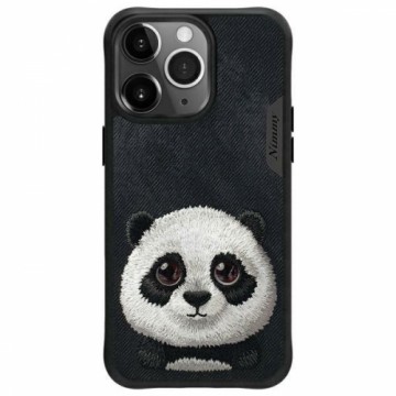 Nimmy etui iPhone 15 Pro Max 6.7"         czarny|black Big Eyed Pet 2.0 Panda