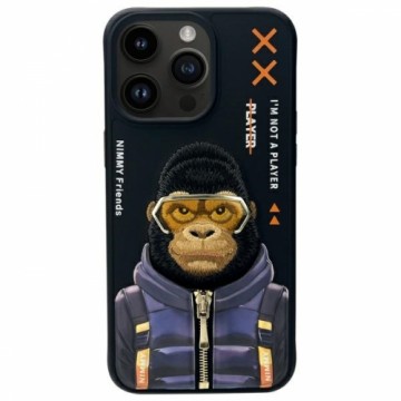 Nimmy etui iPhone 15 Pro 6.1"             czarny|black Cool&Cute 2.0 Monkey