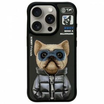 Nimmy etui iPhone 15 Pro 6.1"             czarny|black Cool&Cute 2.0 Dog