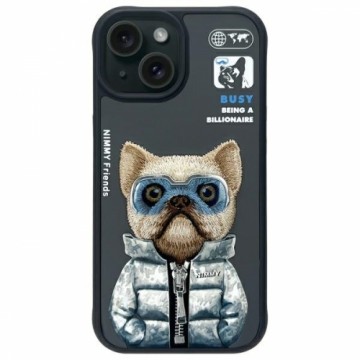 Nimmy etui iPhone 15 6.1" czarny|black    Cool&Cute 2.0 Dog