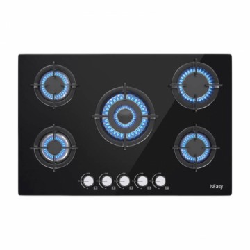 IsEasy MGBG-775 five-sphere gas stove with glass panel