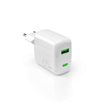 Puro Elektrik Puro 65W GaN USB-A USB-C Wall Charger - White