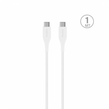 Puro Elektrik Puro Plain USB-C - USB-C 2A 1m Cable - White