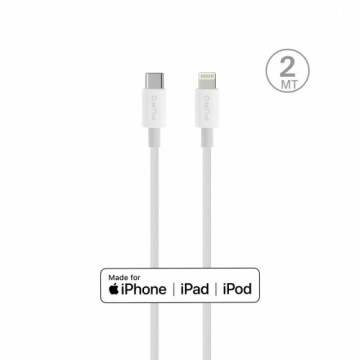 Puro Elektrik Puro Plain Cable for Apple with MFI USB-C - Lightning 2.0 2.4A 2m - White