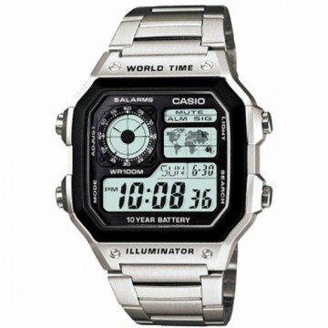 Мужские часы Casio AE-1200WHD-1AVEF Чёрный Серебристый