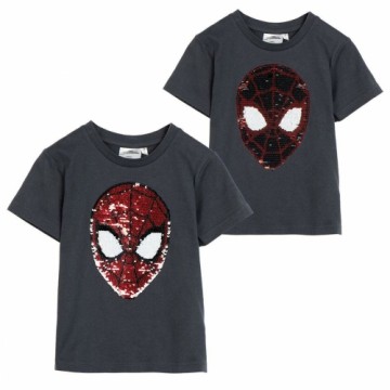 Child's Short Sleeve T-Shirt Spider-Man Dark grey