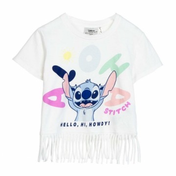 Child's Short Sleeve T-Shirt Stitch White