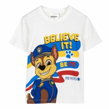 Krekls ar Īsām Piedurknēm Bērniem The Paw Patrol Balts