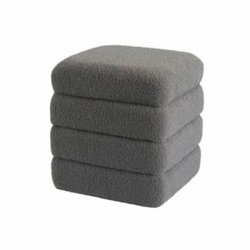 Pouffe Versa Grey MDF Wood 40 x 42 x 40 cm