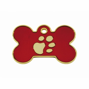 Identification plate Imarc Bone Red Golden