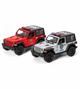 Kinsmart Metāla mašīnas modelis 2018 Jeep Wrangler (Police/ Firefighter) 1:34 KT412PR