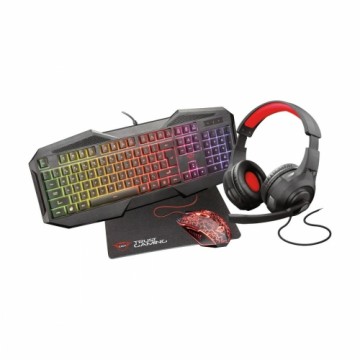 Игровые клавиатура и мышь Trust GXT 1180RW Чёрный Испанская Qwerty QWERTY