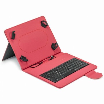 Чехол для iPad с клавиатурой Maillon Technologique Чёрный Красный Испанская Qwerty