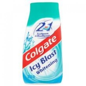 Colgate Icy Blast Whitening Toothpaste & Mouthwash - Bělicí zubní pasta a ústní voda 2v1