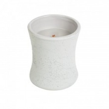 Woodwick Wood Smoke Ceramic Vase (Smoke & Wood) - Scented Candle