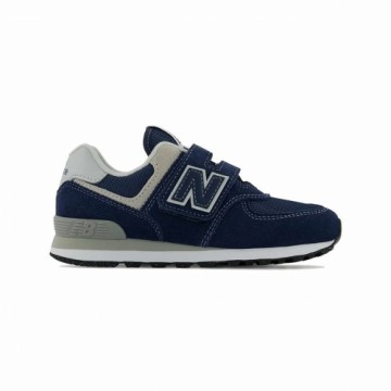 Детские спортивные кроссовки New Balance 574 Core Hook Loop Чёрный