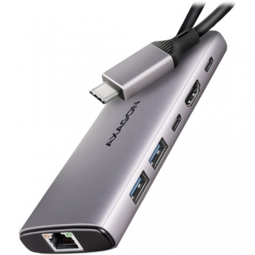 AXAGON HMC-6G2L 2x USB-A 10Gbps, 1x USB-C 10Gbps, 4K/60Hz HDMI, RJ-45, USB 3.2 Gen 2 hub, PD 100W, 15cm USB-C cable