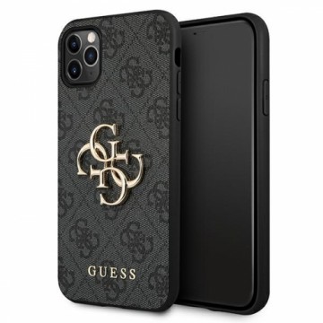 Guess GUHCN584GMGGR iPhone 11 Pro szary|grey hardcase 4G Big Metal Logo