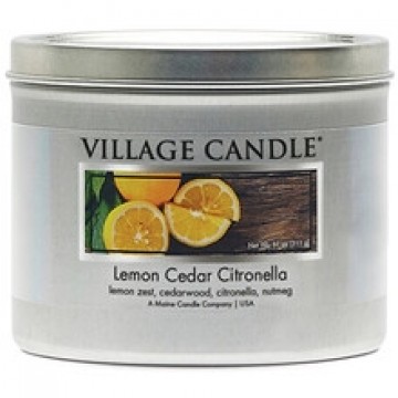 Village Candle Lemon Cedar Citronella Candle ( Cedr a citrón ) - Vonná svíčka