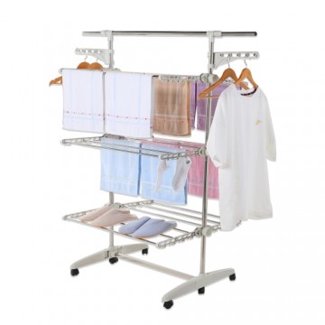 Herzberg Home & Living Herzberg 3-Tier Clothes Laundry Drying Rack White